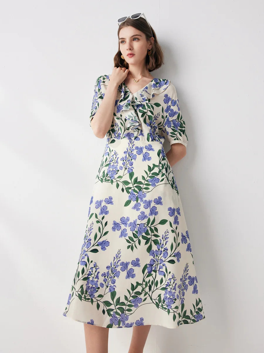The Nadia • Floral Midi Dress