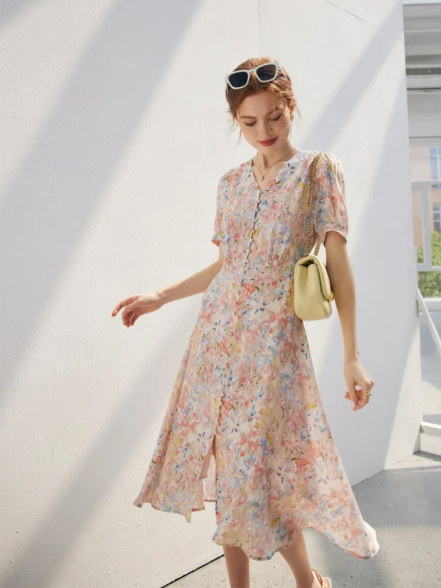 The Kate • Floral A-Line Midi Dress