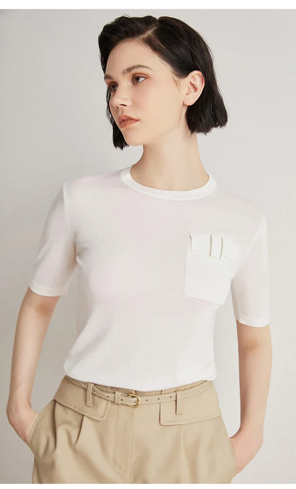 The Jolie • Short Sleeve Knitted T-Shirt