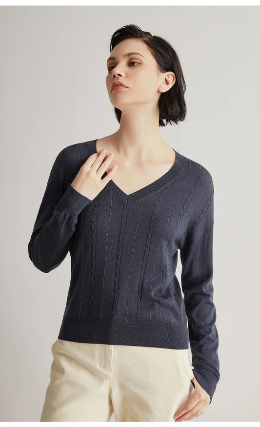 The Pearl • Long Sleeve Knitted Rib Top