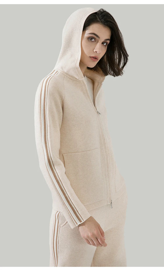 The Emma • Zip-Up Knitted Hoodie