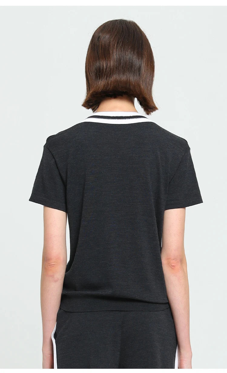 The June • Short Sleeve Knitted T-Shirt