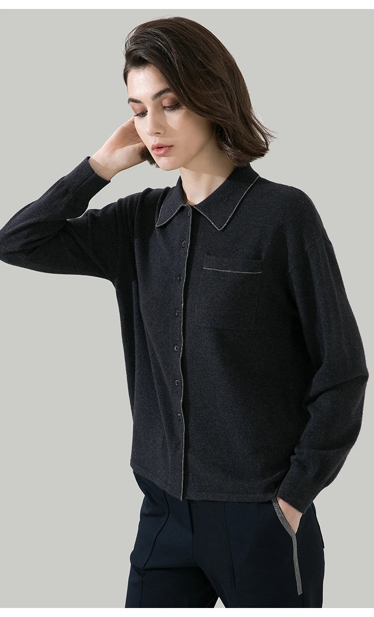 The Harper • Long Sleeve Knitted Shirt