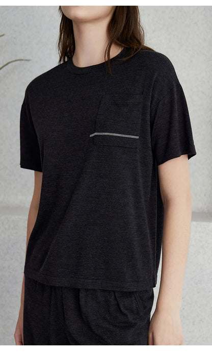 The Andrea • Short Sleeve Knitted T-Shirt