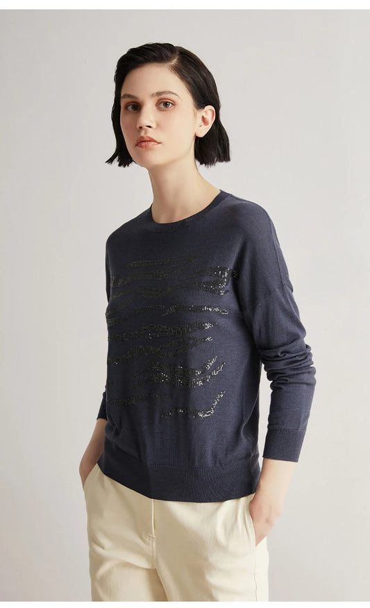 The Francesca • Embroidered Knitted Pullover