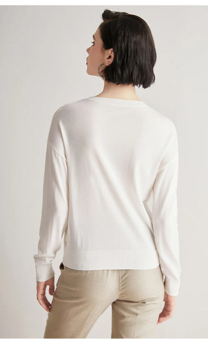The Pearl • Long Sleeve Knitted Rib Top