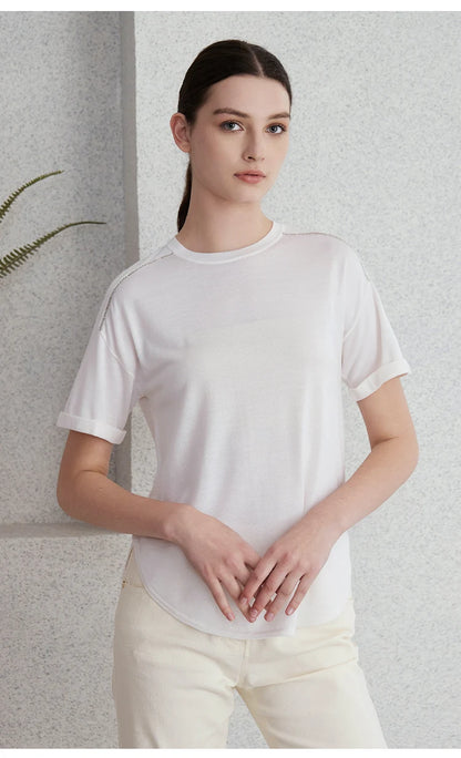 The Lauren • Short Sleeve Knitted T-Shirt