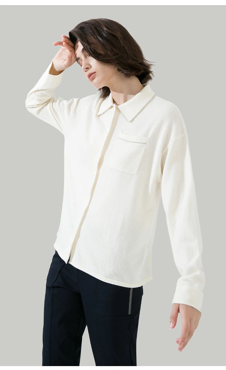 The Harper • Long Sleeve Knitted Shirt