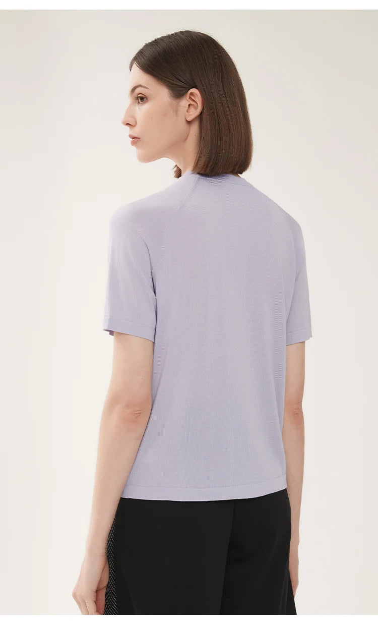 The Ashley • Short Sleeve Knitted T-Shirt