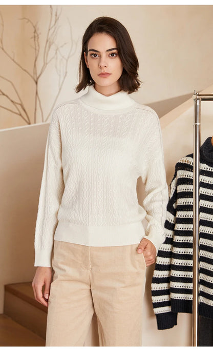 The Madison • Turtleneck Knitted Rib Sweater