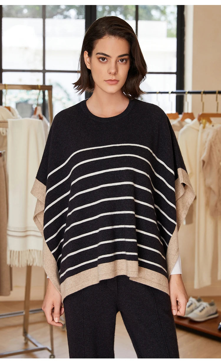 The Lily • Striped Knitted Pashmina