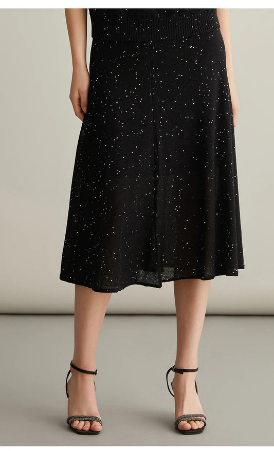 The Nova • Sequin Knitted Skirt