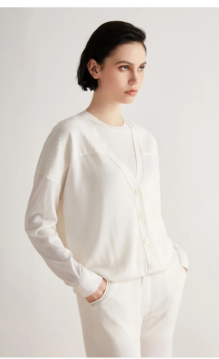 The Daphne • Embroidered Button-Up Cardigan