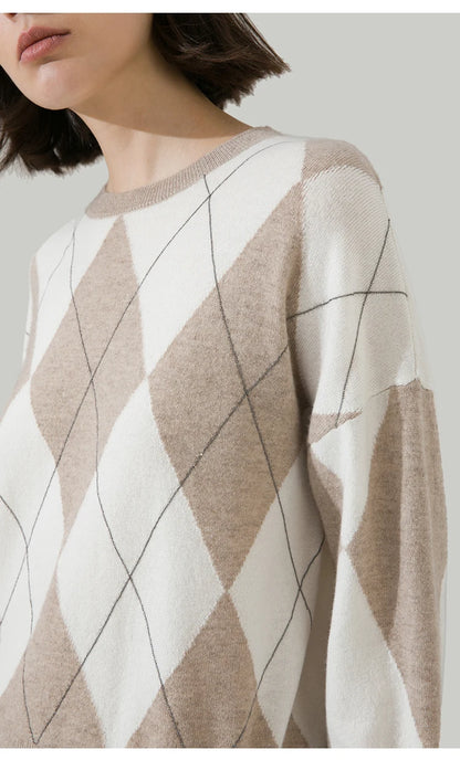 The Abigail • Argyle Knitted Pullover